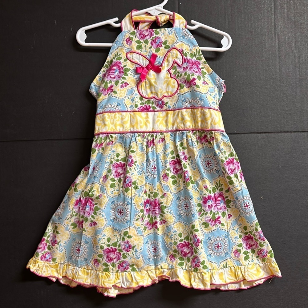 Ann Loren by Jess Kids Girls Dress With Easter Bunny Size 6